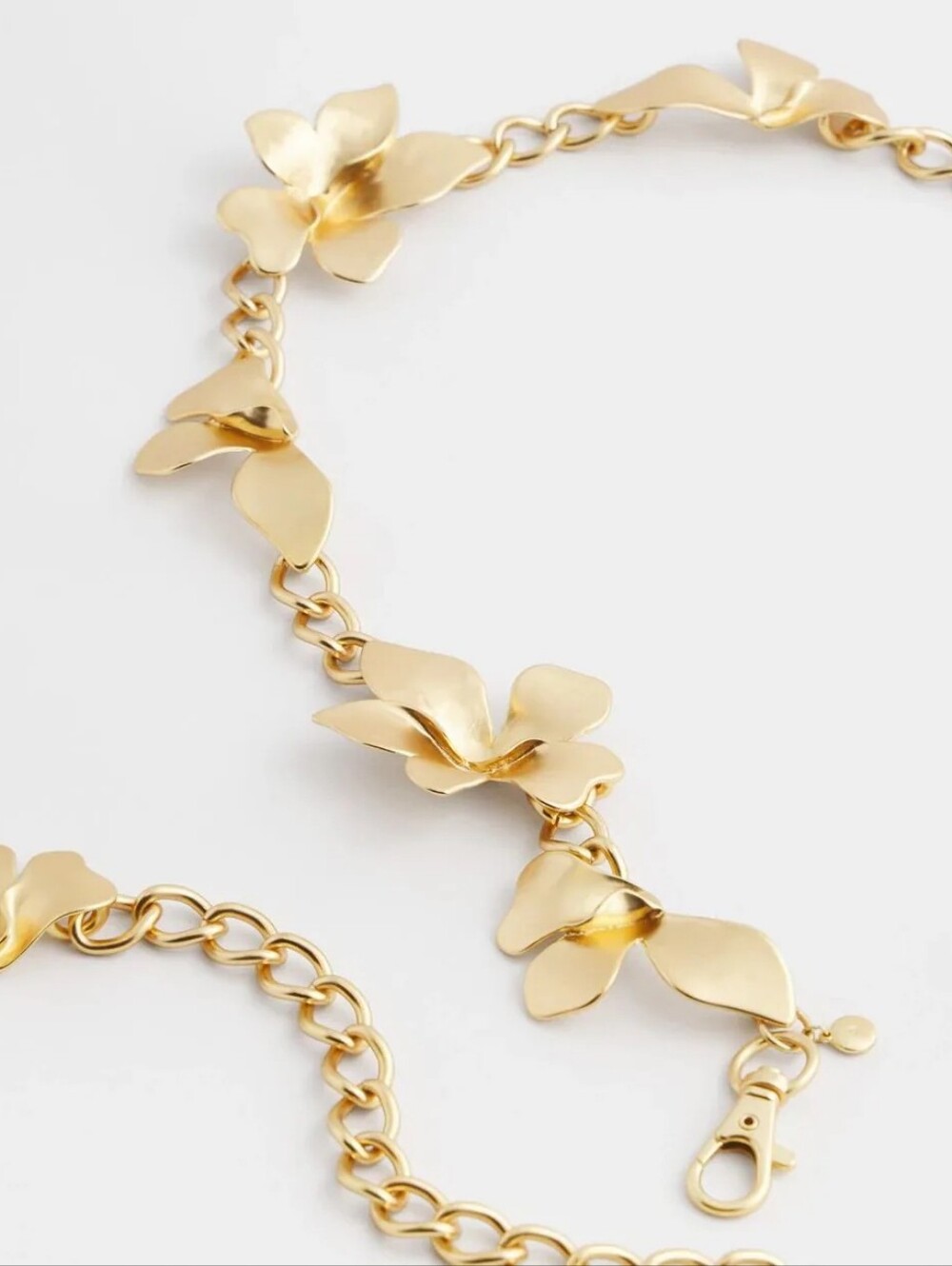 Chico's Gold Floral Chain Belt - OS | Casual Event Statement Style